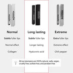 Smooche lip plumper texture swatch on skin showing glossy finish