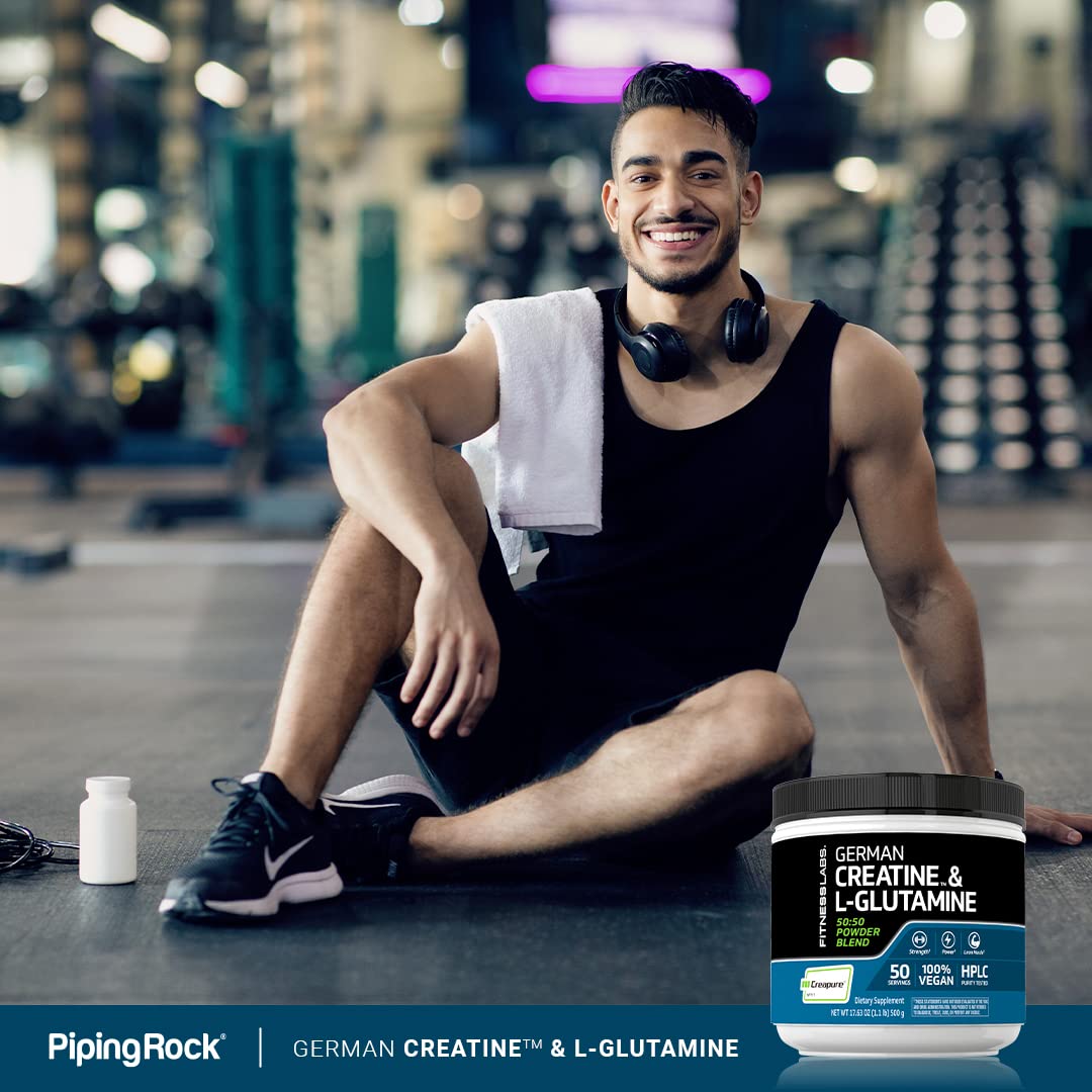 Fitness Labs creatine and glutamine tub side profile