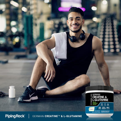 Fitness Labs creatine and glutamine tub side profile
