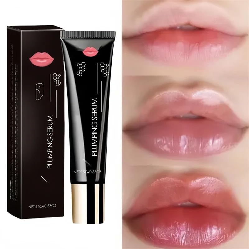 Close up of plumping lip oil texture