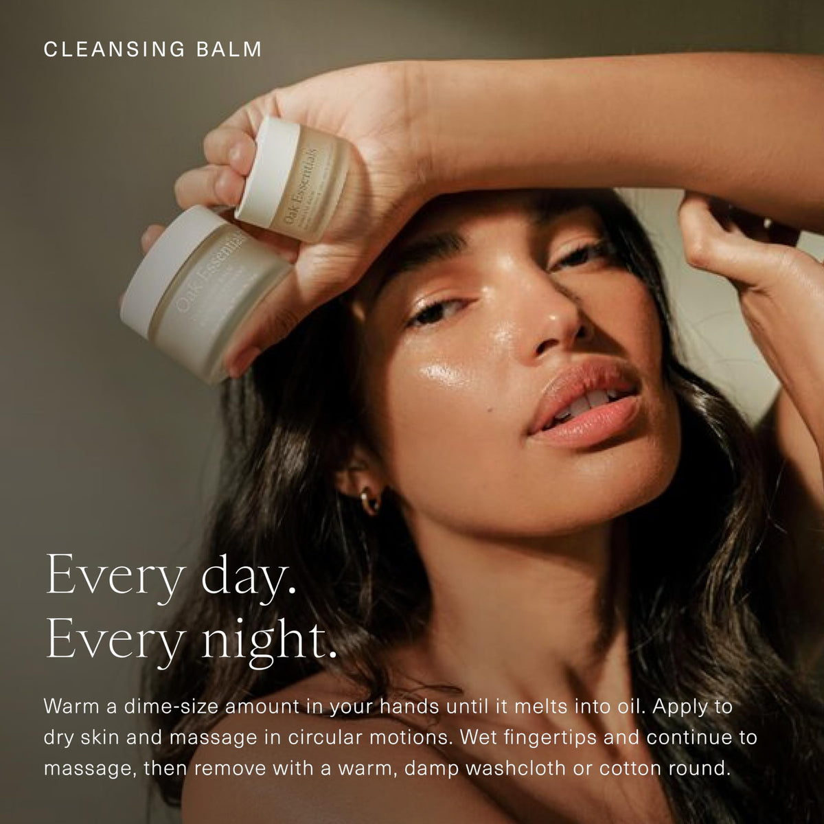 Oak Essentials cleansing balm packaged in box