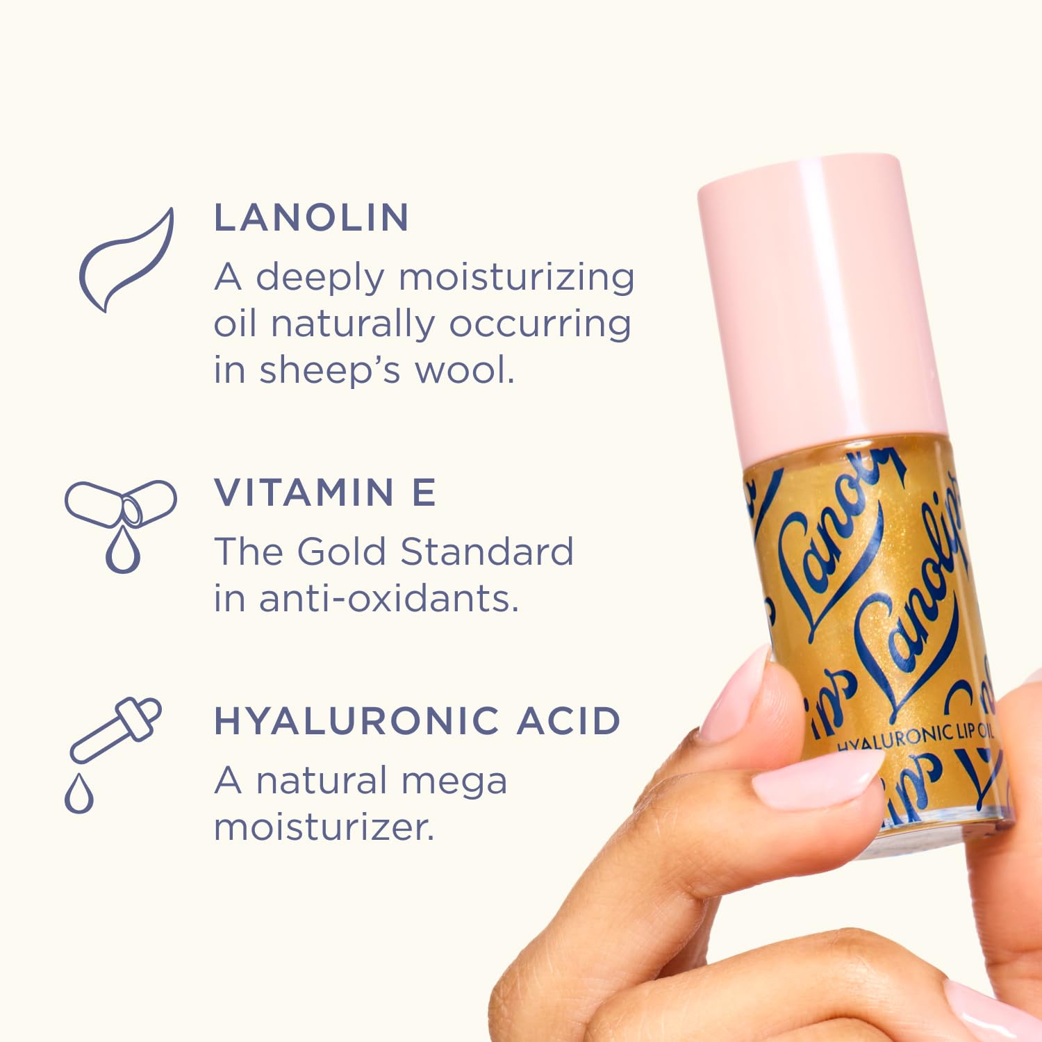 Swatches of Lanolips Honey and Raspberry lip oils on skin