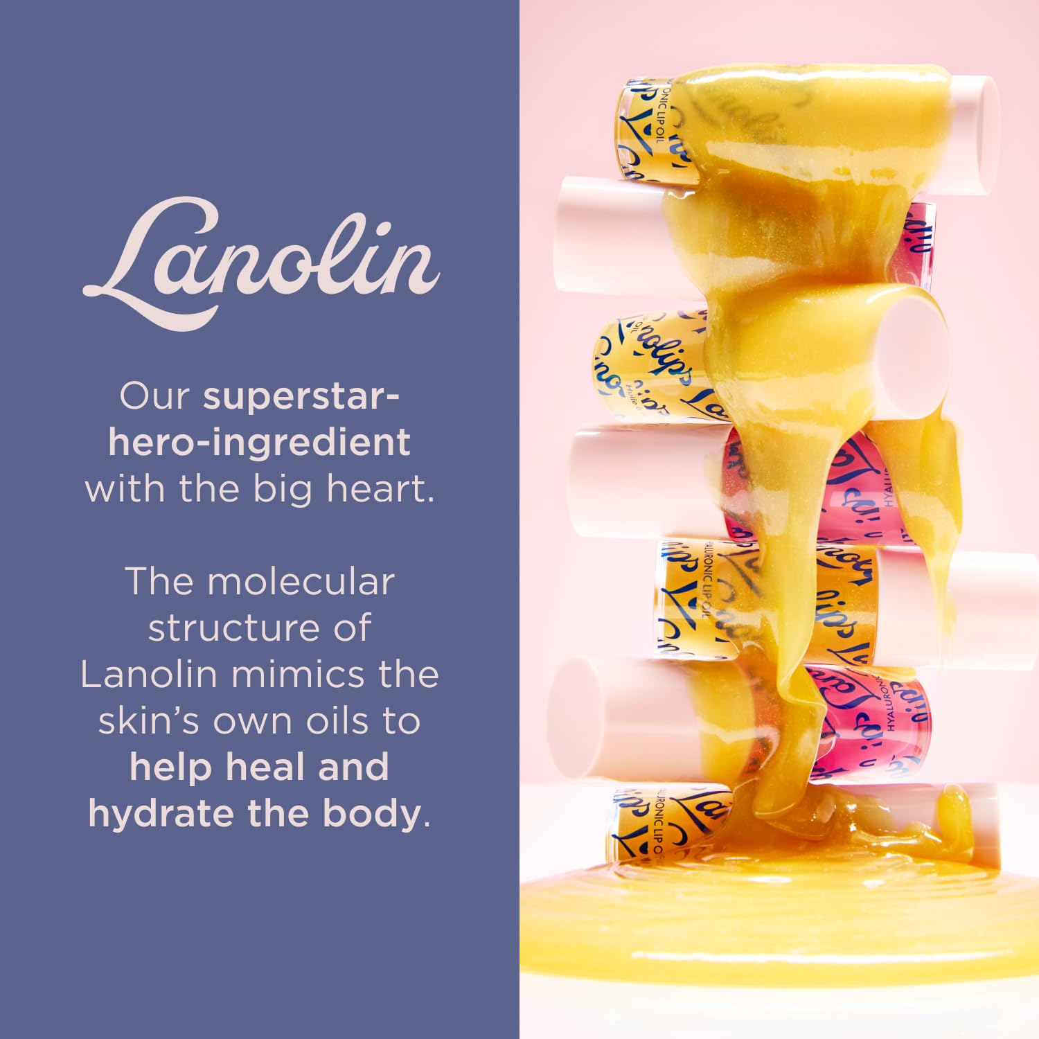 Lanolips lip oil duo packaging back view with ingredients