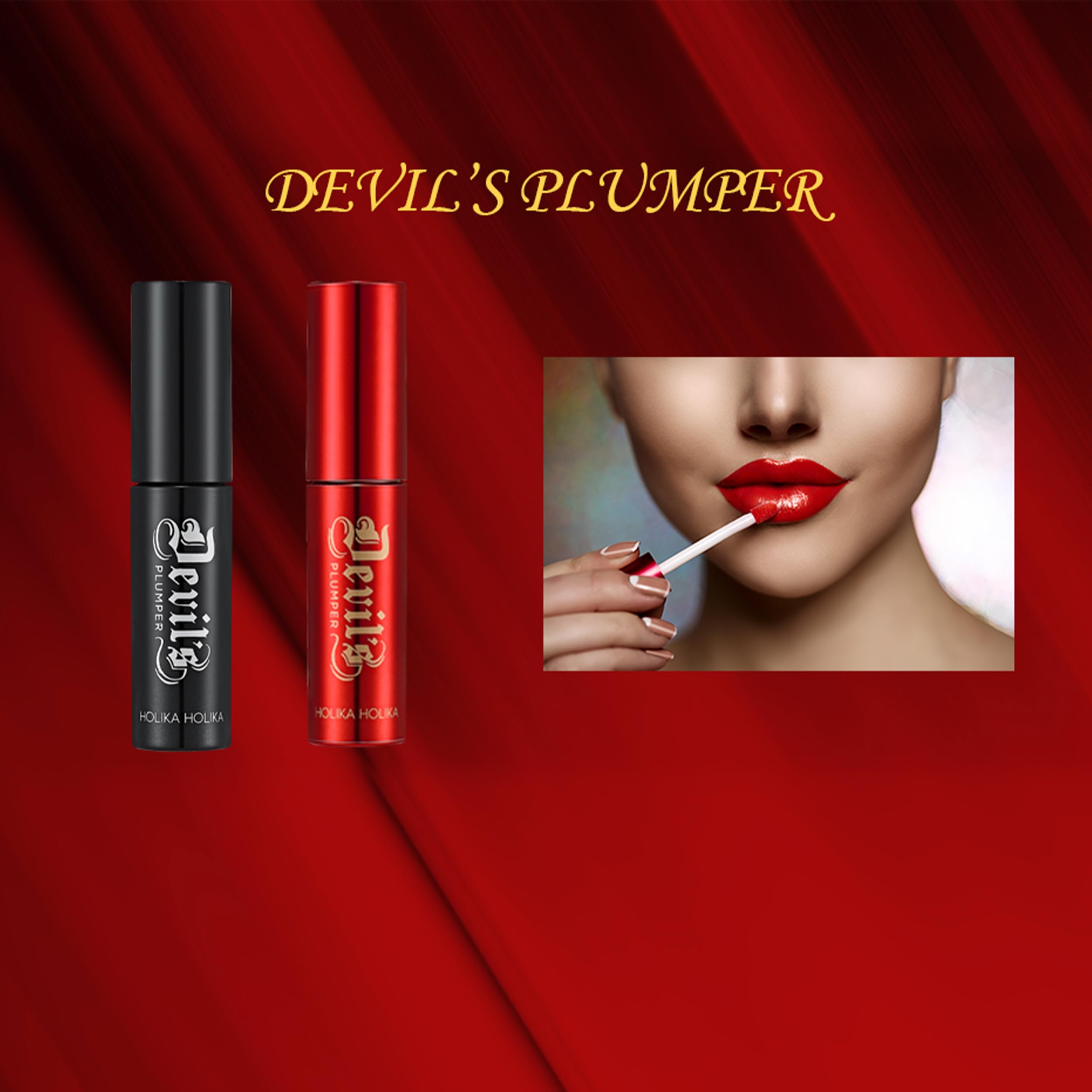 Side profile of Holika Holika Devil's Plumper packaging