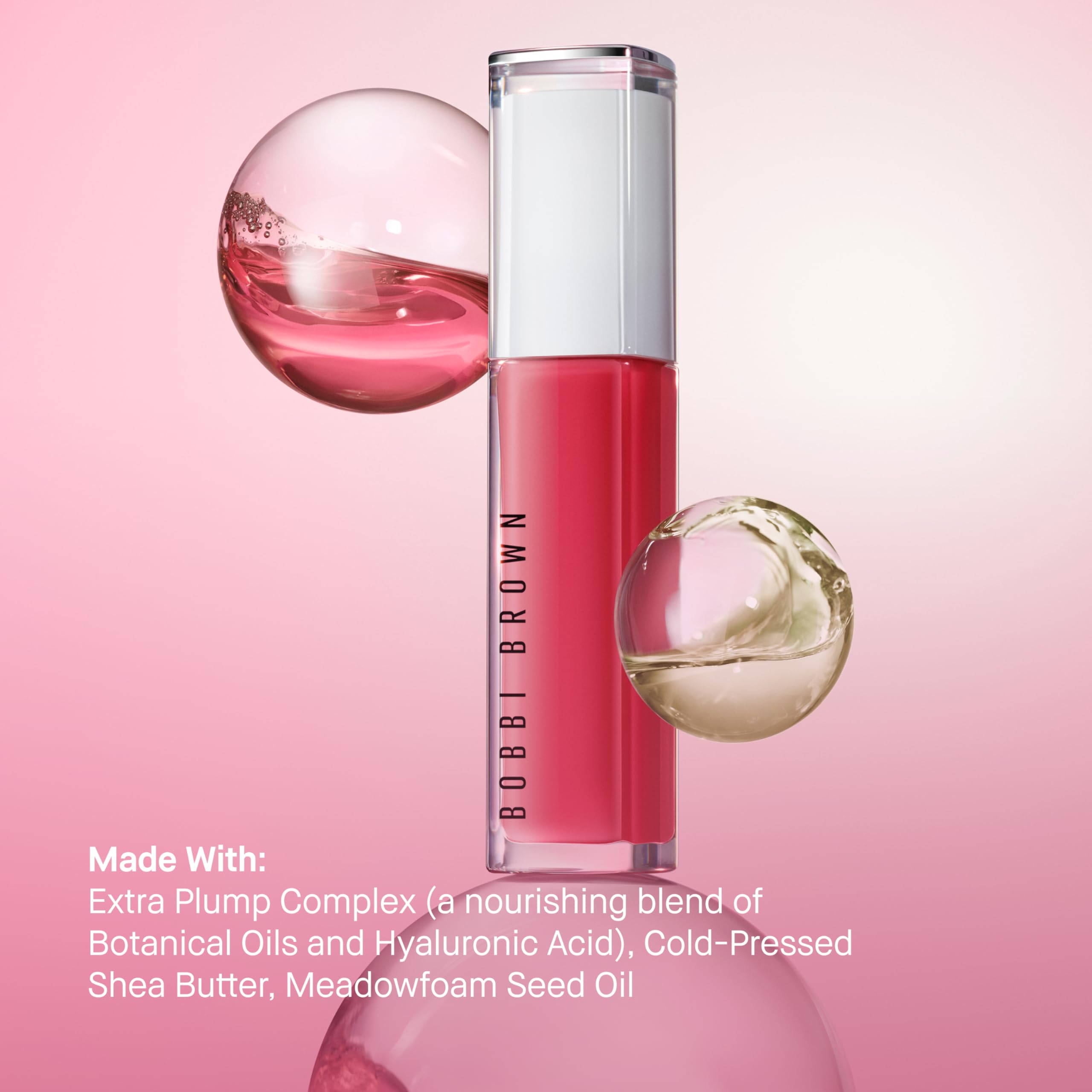 Bobbi Brown lip serum texture swatch on skin