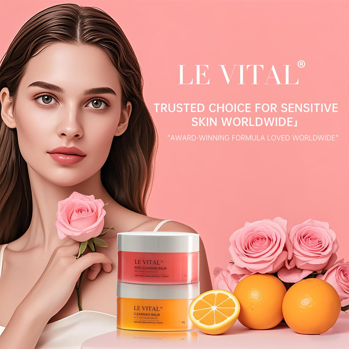 Le Vital authentic USA imported beauty products display setup