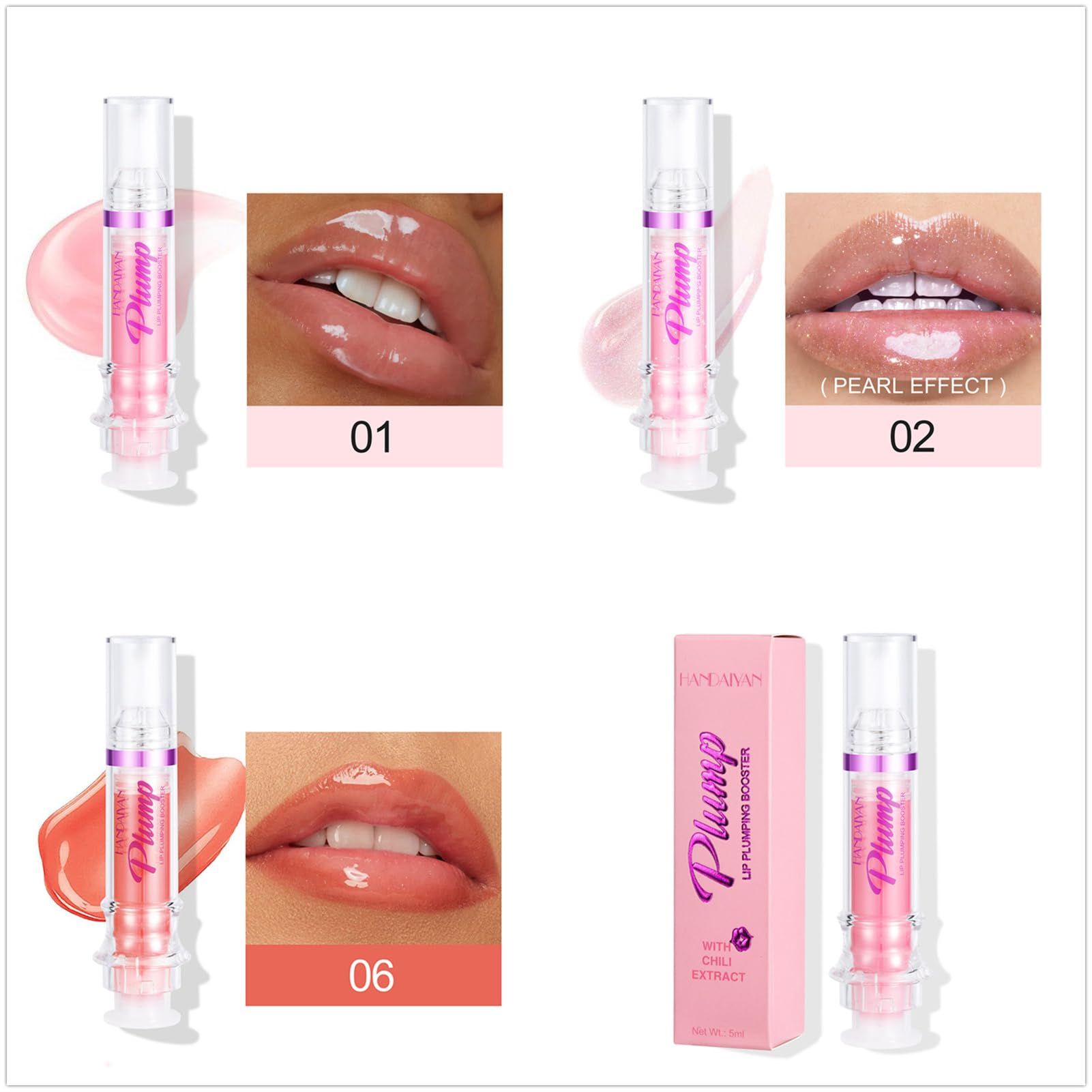 Spicy lip plumper oil syringe applicator detail