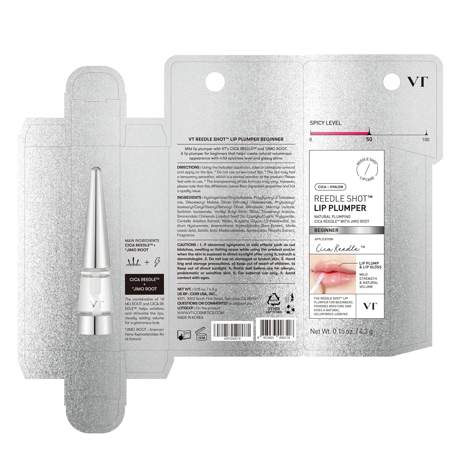 VT Cosmetics Reedle Shot Lip Plumper volume and hydration benefits