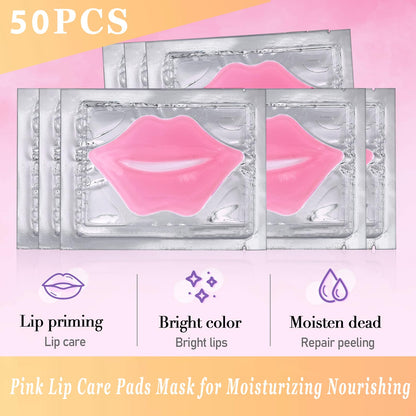 Collagen lip mask sheet showing gel texture