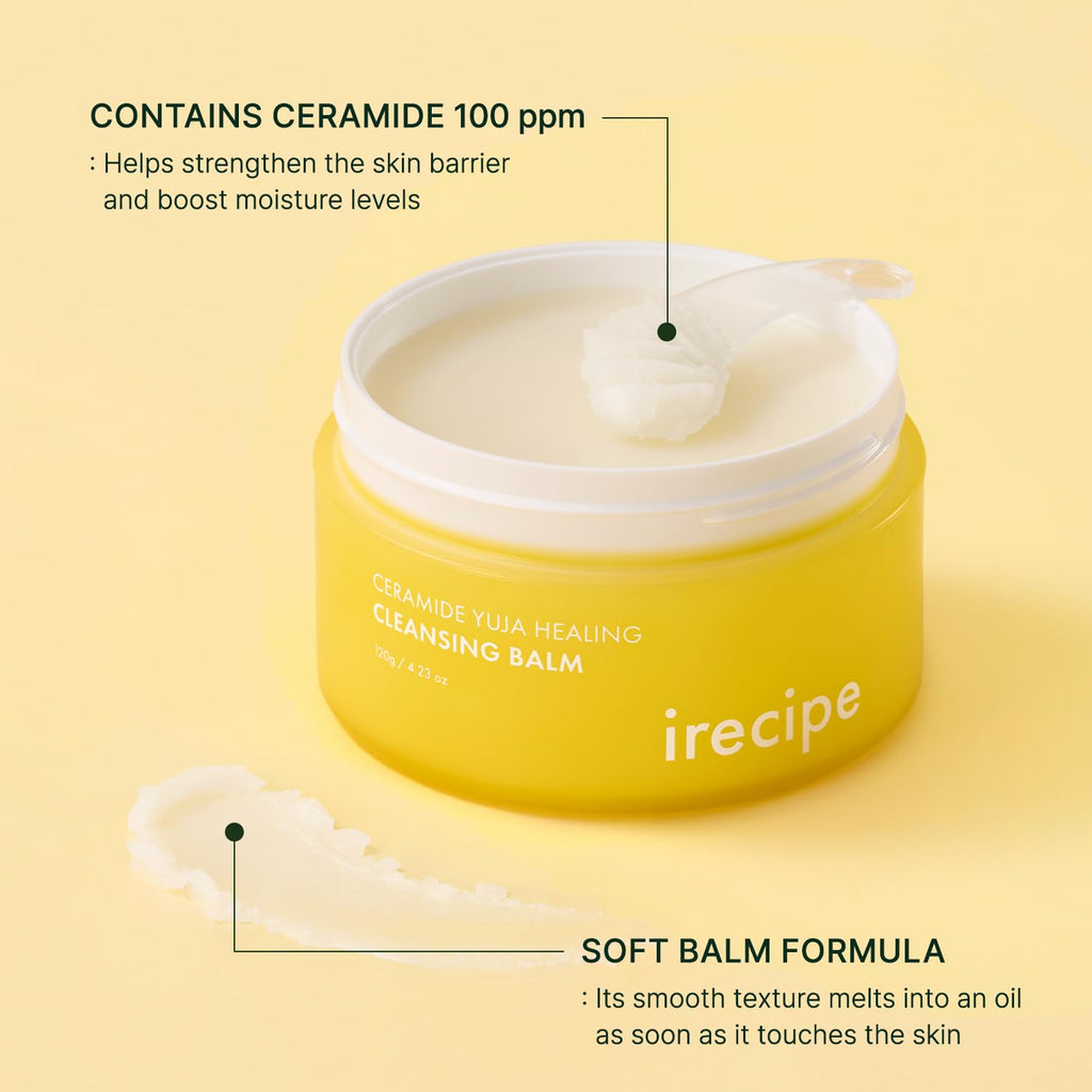 Irecipe Yuja cleansing balm ingredient and certification label