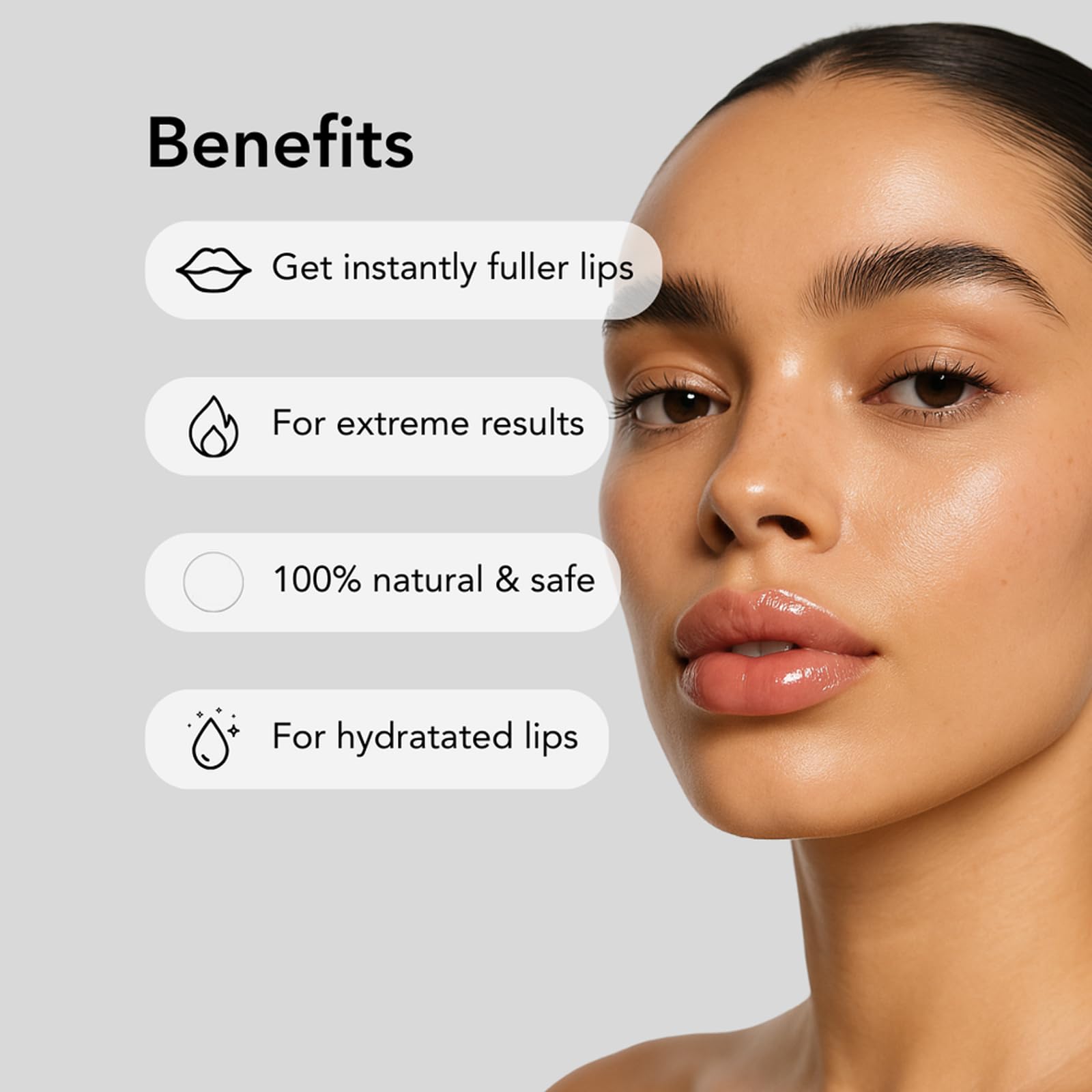 Clear texture of Nelux hydrating lip plumper
