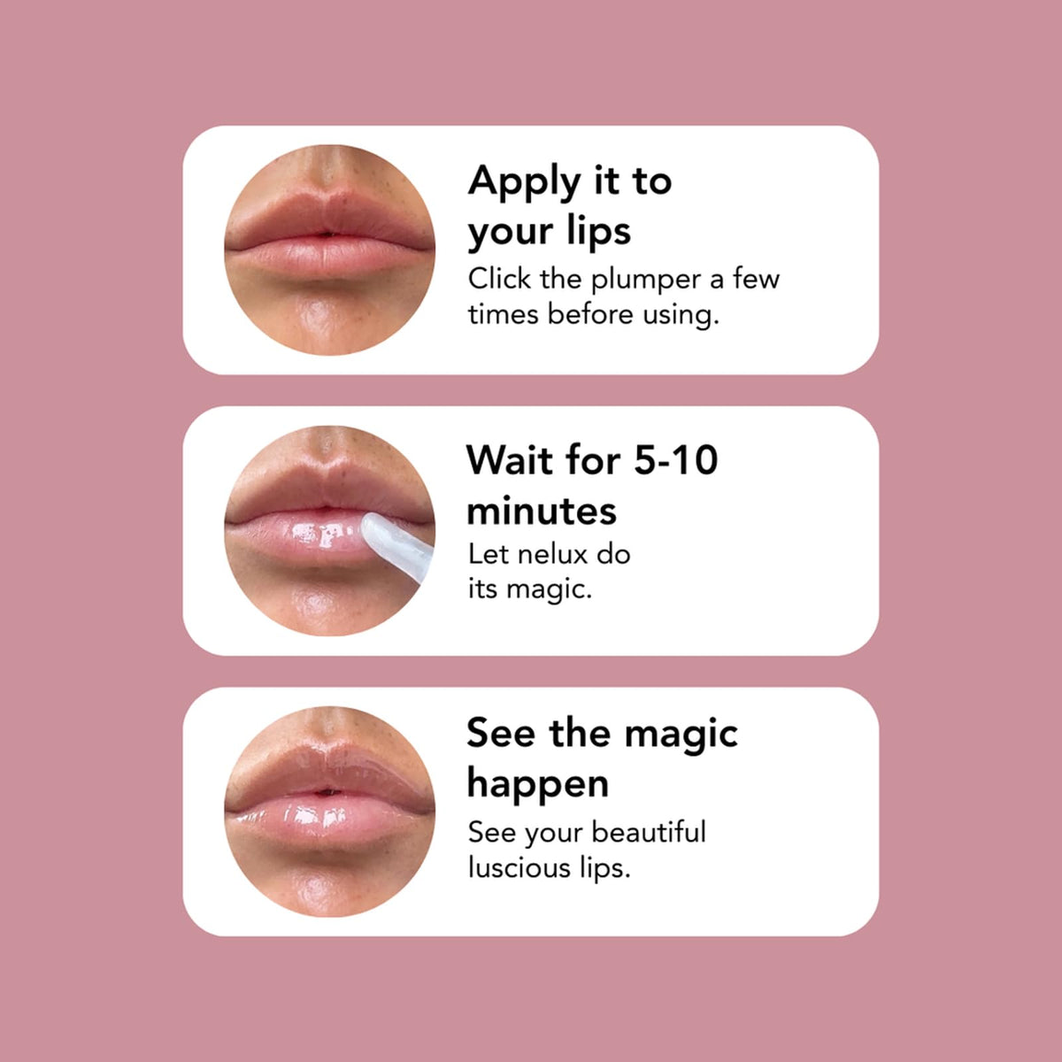 Nelux hydrating lip gloss open container