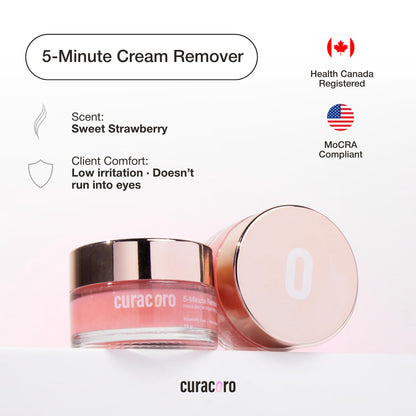 Professional strawberry scented lash cream remover