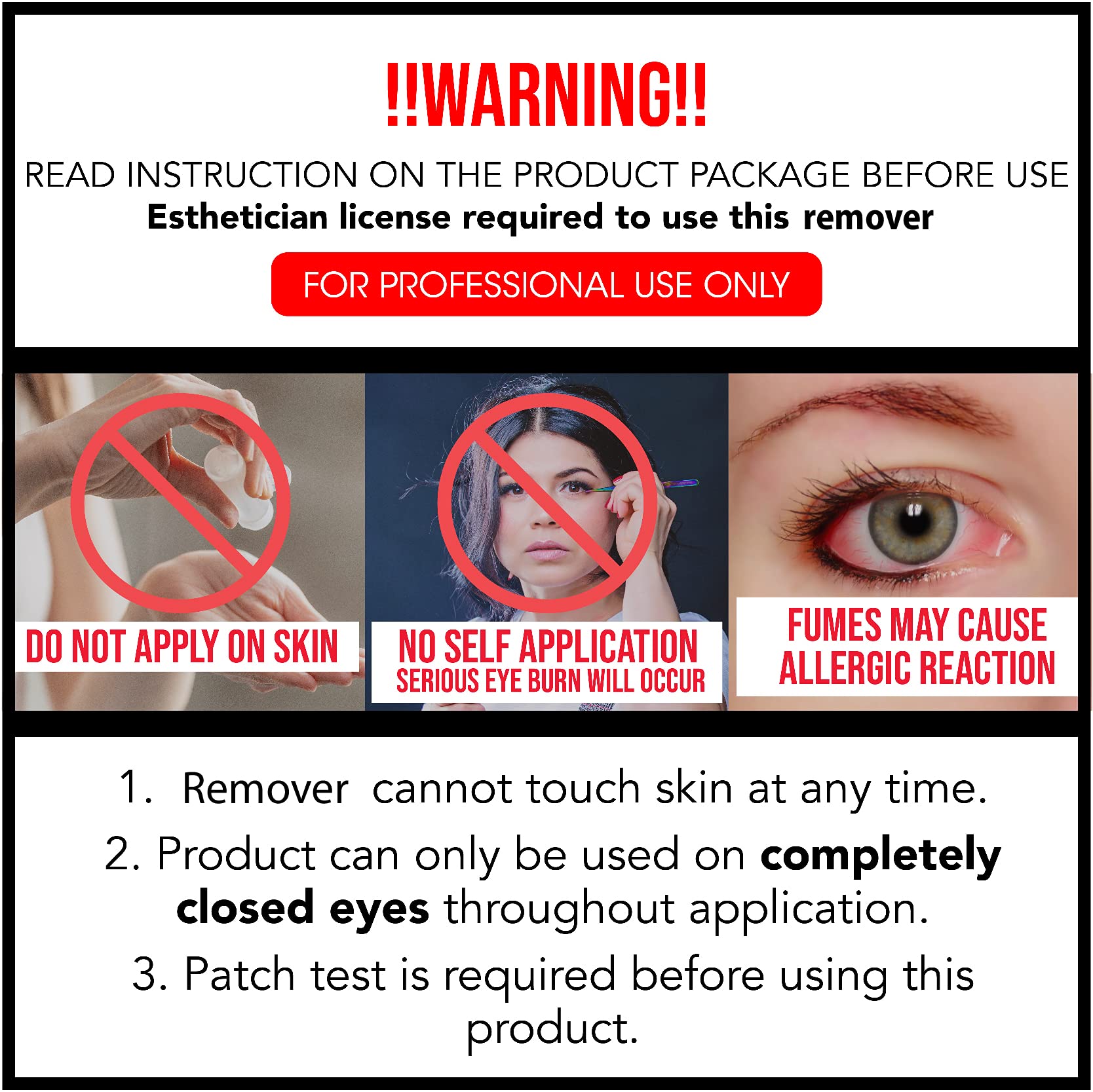 Detailed view of Lyon Lash Pro cream remover container