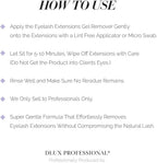 Dlux Professional 15ml cream glue remover back label view