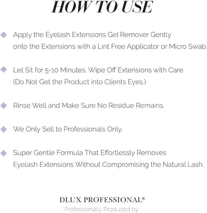 Dlux Professional cream remover side view for lash artists