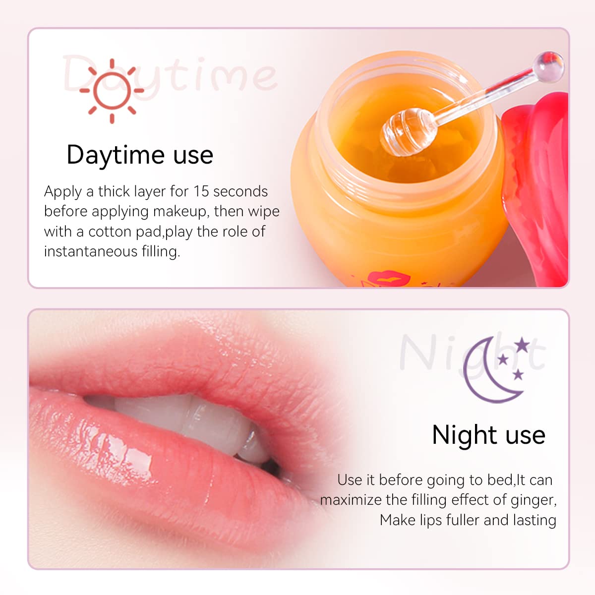 Vafee Derol day and night lip plumper packaging