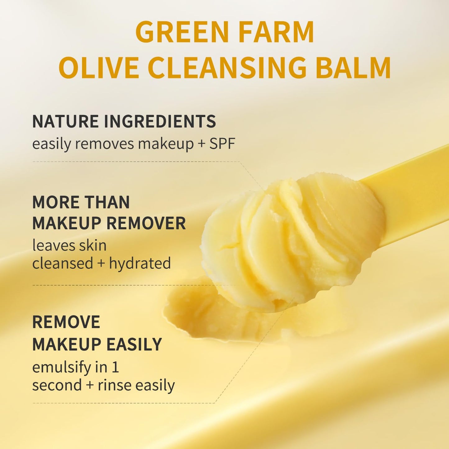 Green Farm cleansing balm removing waterproof mascara from eye area