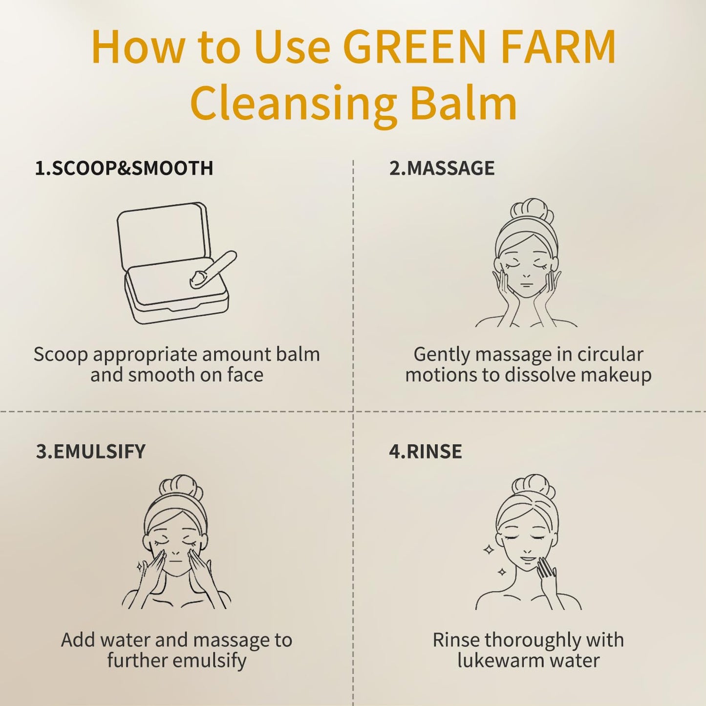 Green Farm beauty product ingredients label and metallic tin container