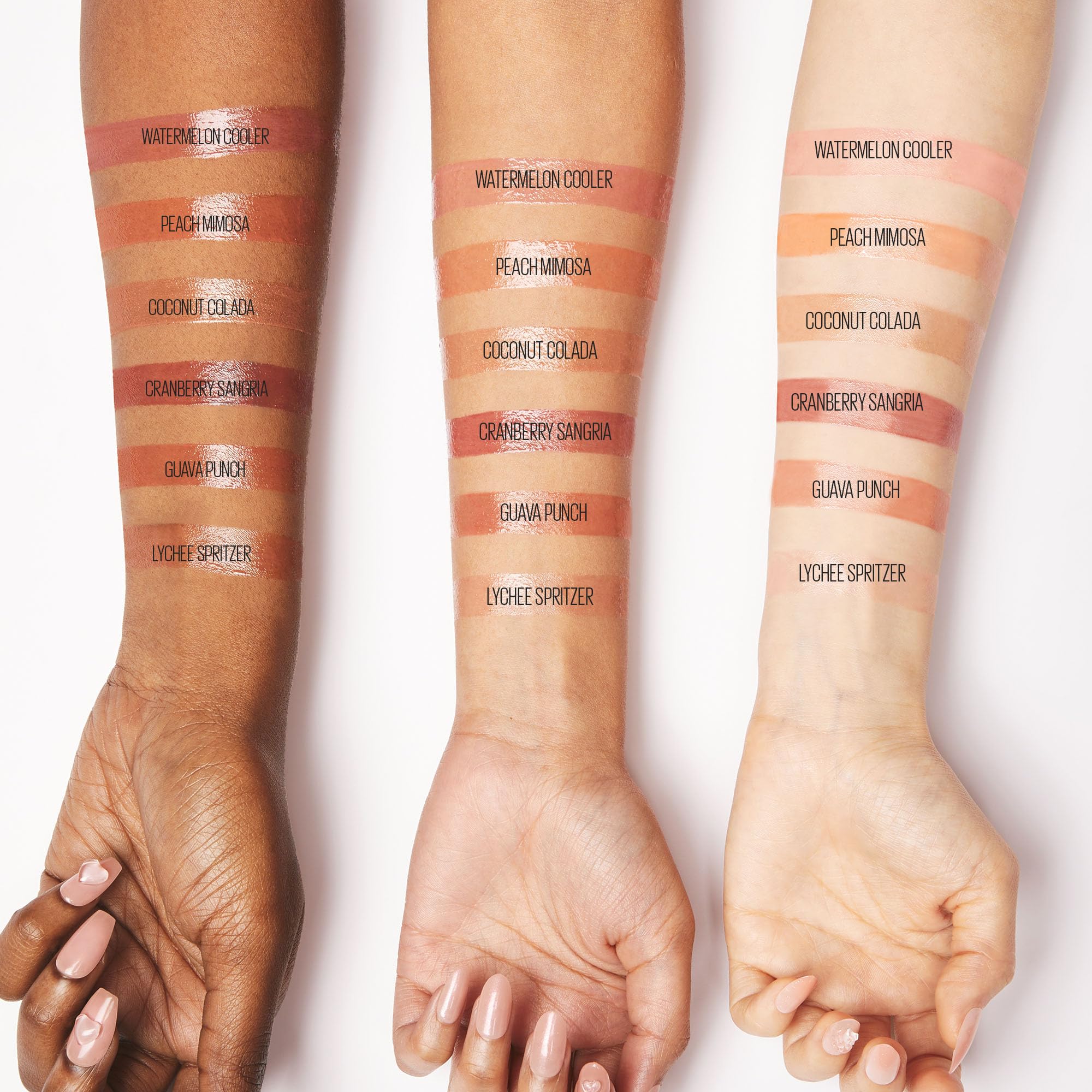 Kaja Juicy Glass Lip Balm texture and gloss swatch