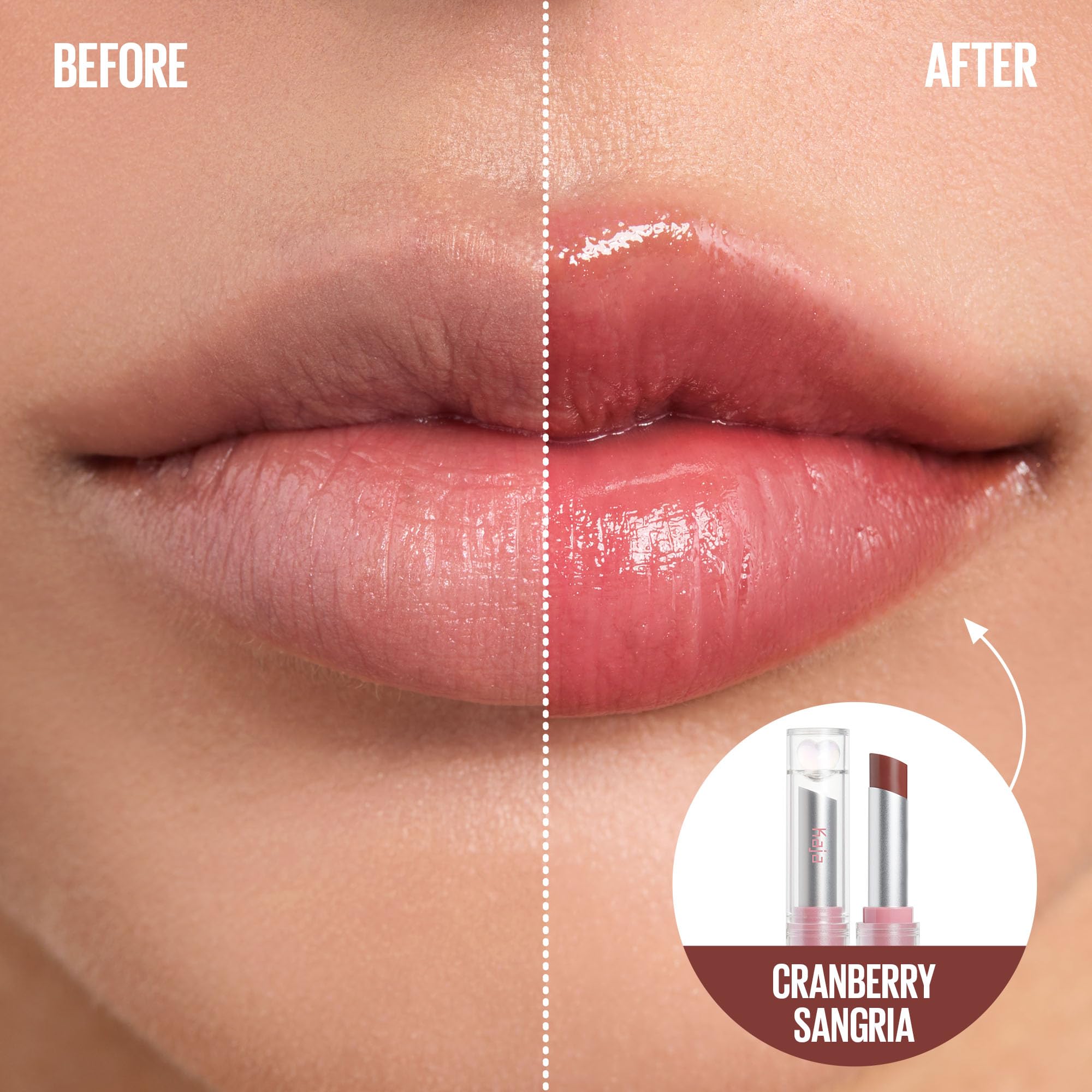 Kaja Juicy Glass Lip Balm side profile packaging
