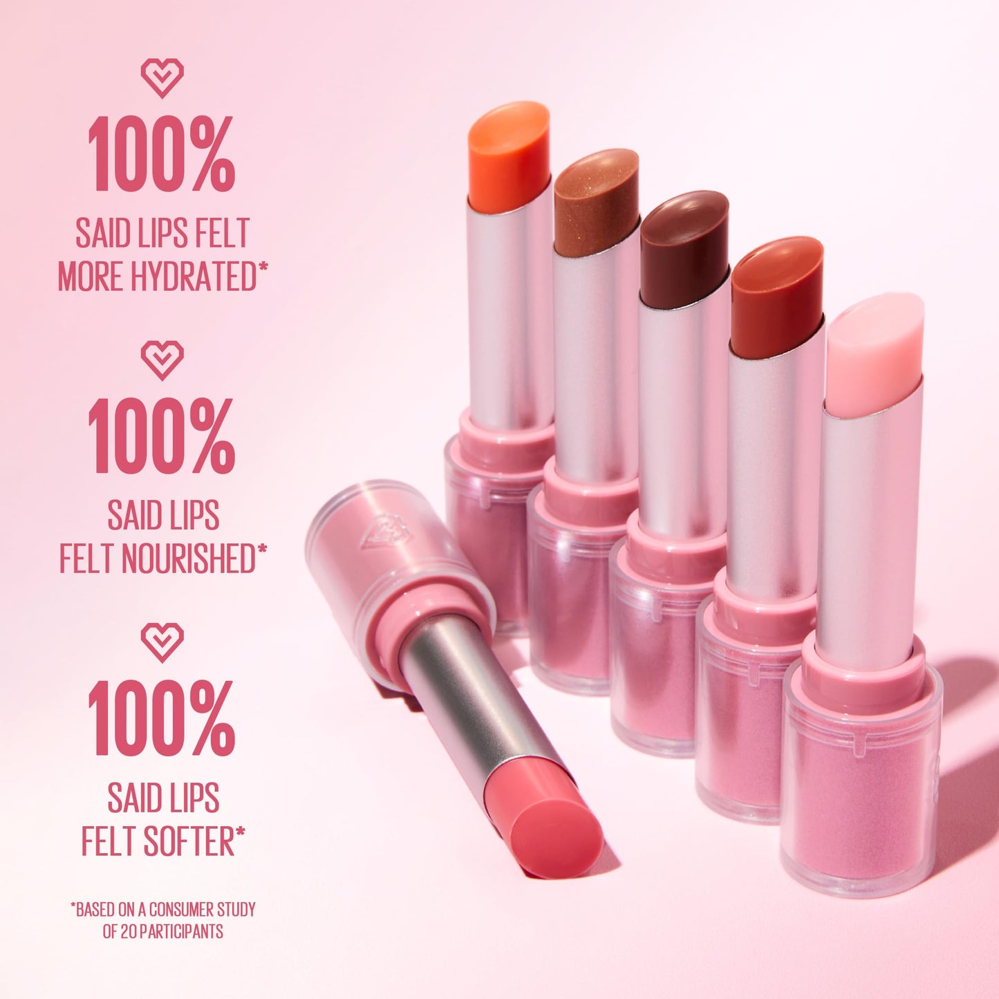 Kaja Juicy Glass Lip Balm Cranberry Sangria color tint display