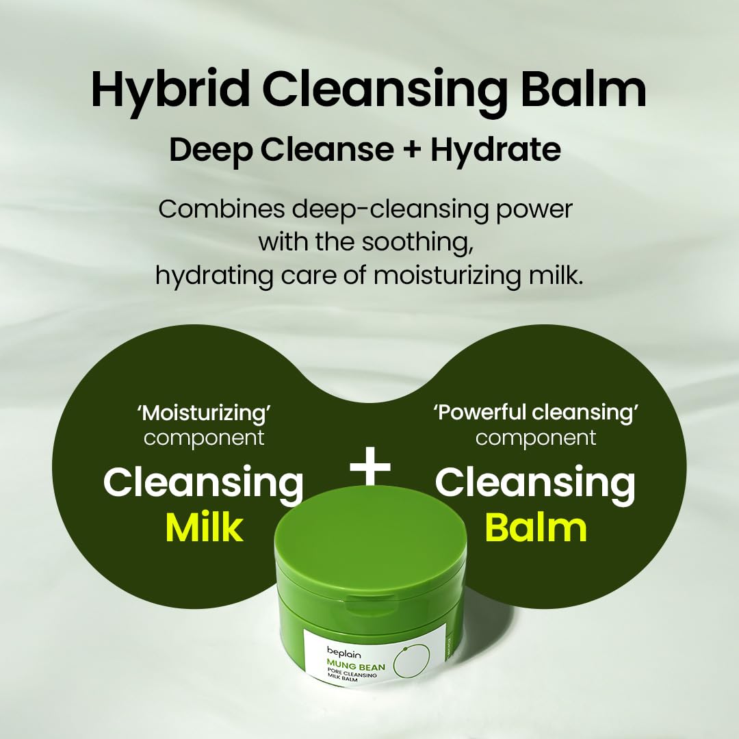 Beplain Mung Bean cleansing balm texture in jar