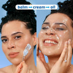 Belif Aqua Bomb Cleansing Balm texture transformation sherbet balm