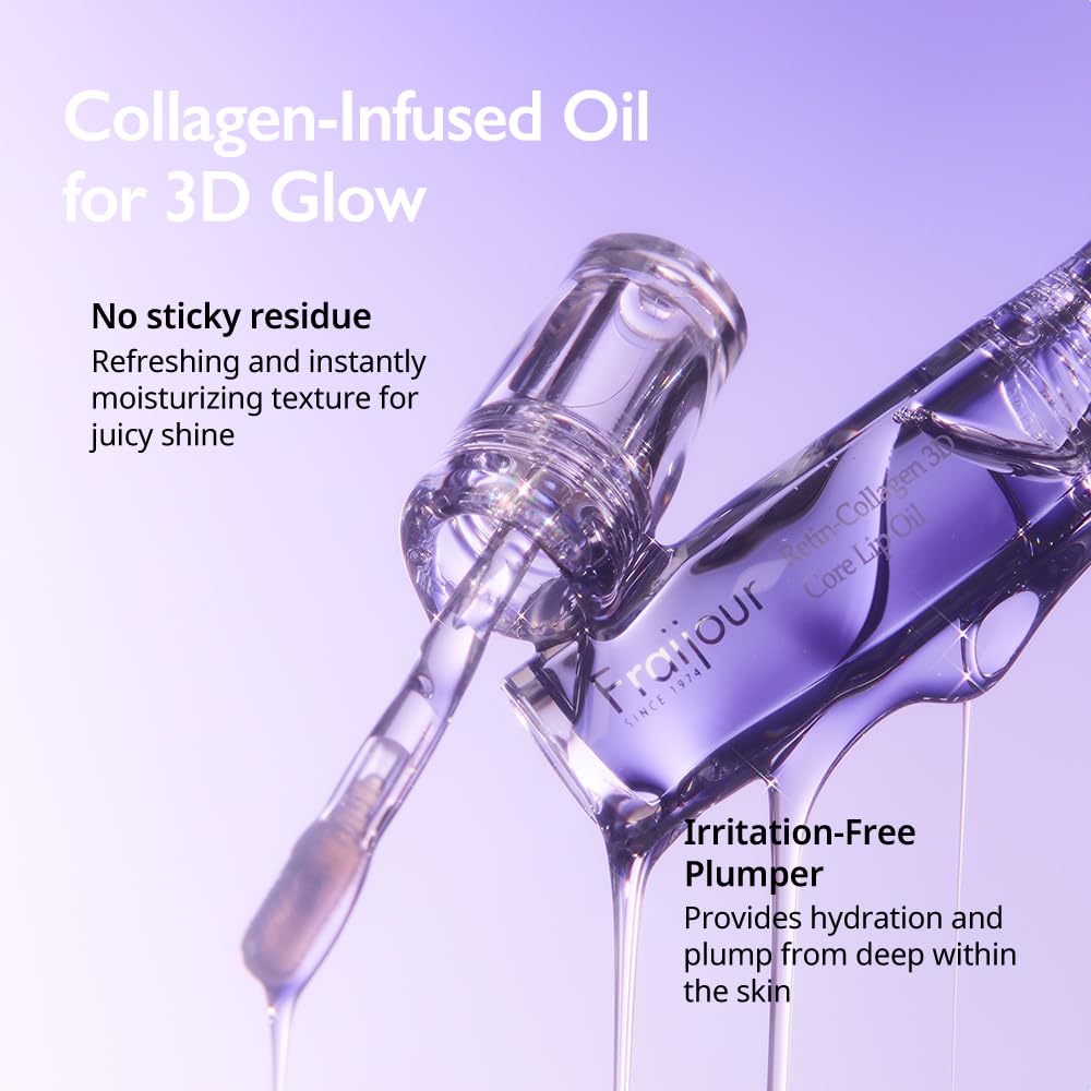 Fraijour 3D Core Lip Oil applicator wand and texture