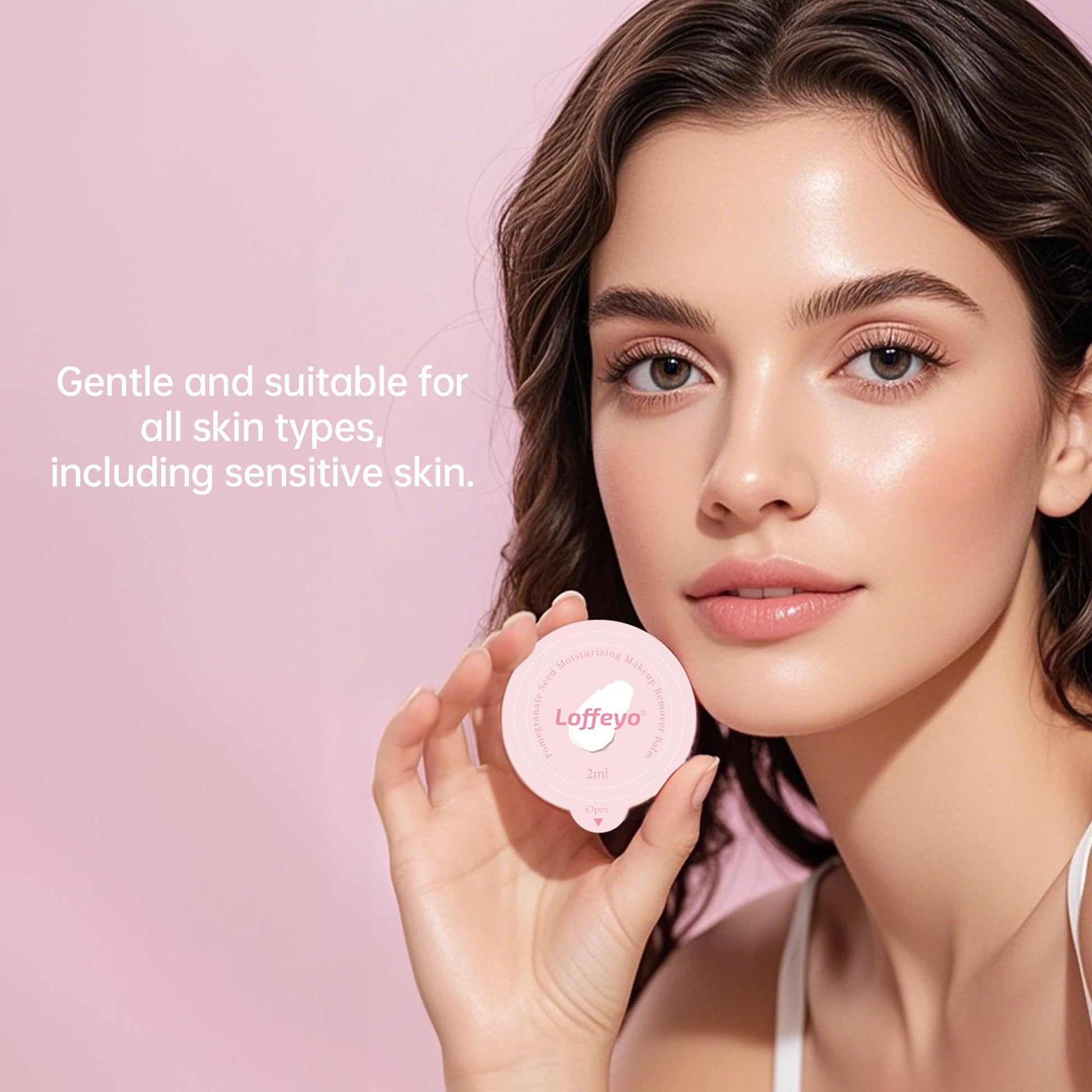 Loffeyo pomegranate cleansing balm texture on skin