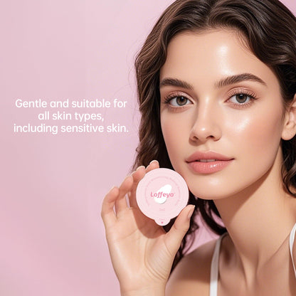 Loffeyo pomegranate cleansing balm texture on skin