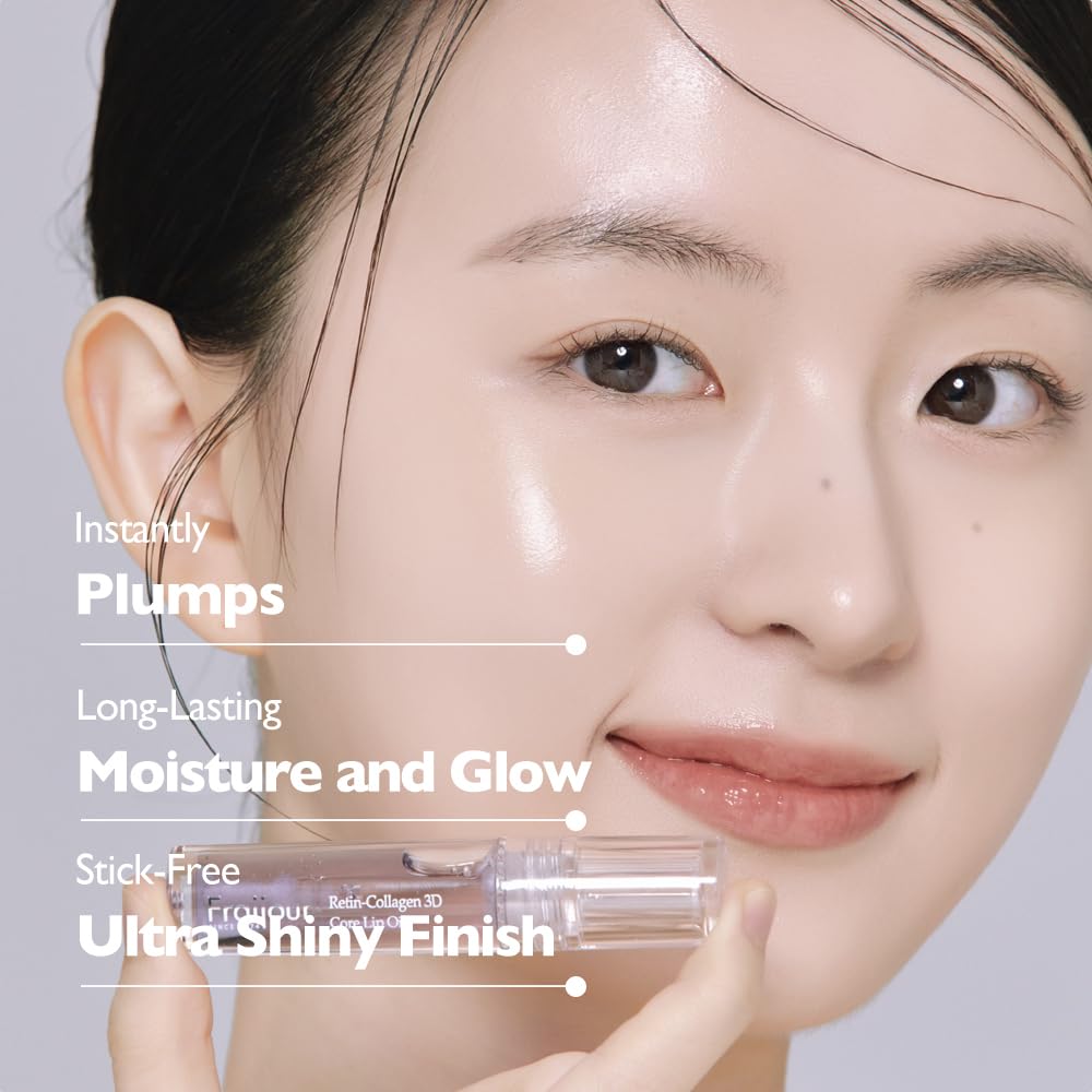 Fraijour Retin-Collagen lip oil ingredients and packaging