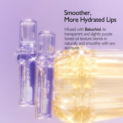 Fraijour lip oil benefits graphic showing plumped lips