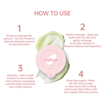 Loffeyo pomegranate cleansing balm benefits infographic