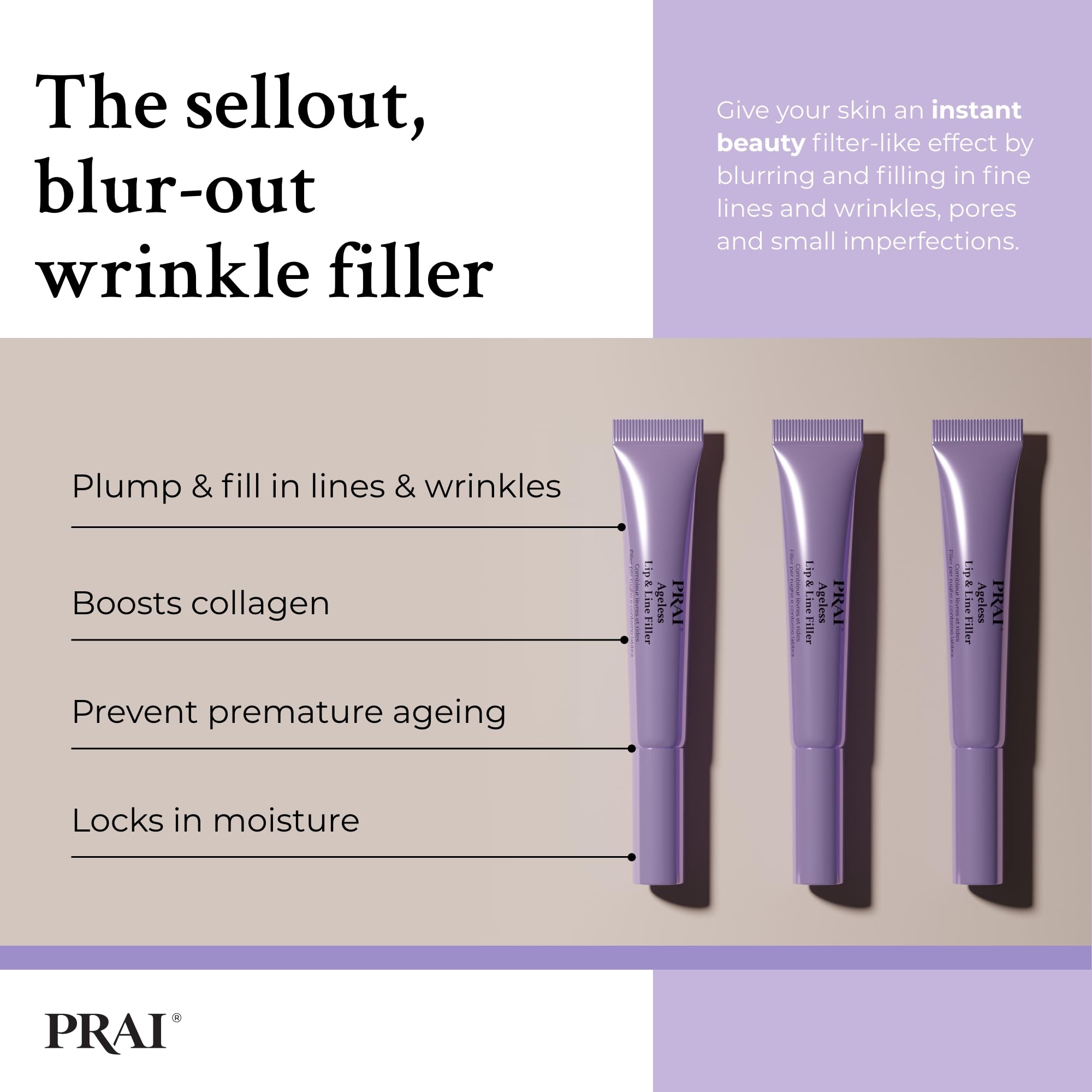 Prai Beauty Ageless Lip and Line Filler precision applicator tip
