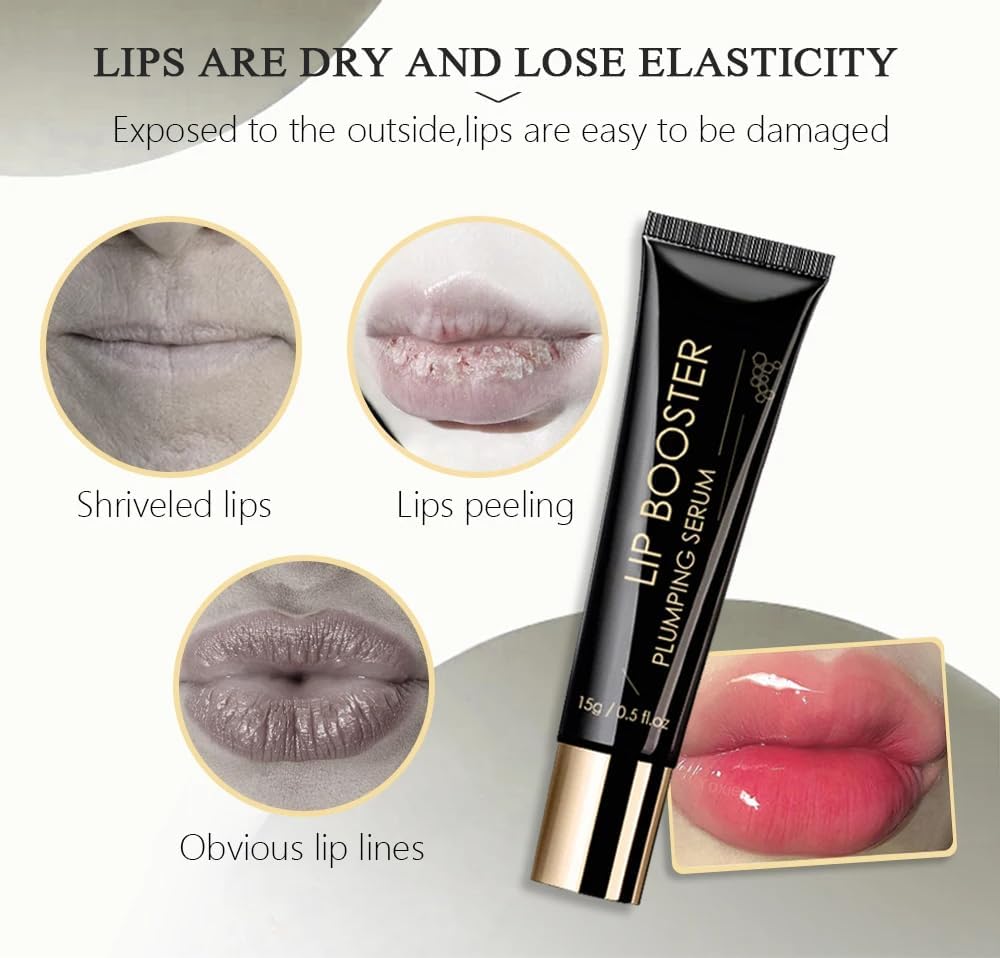 Close up of hydrating lip serum texture