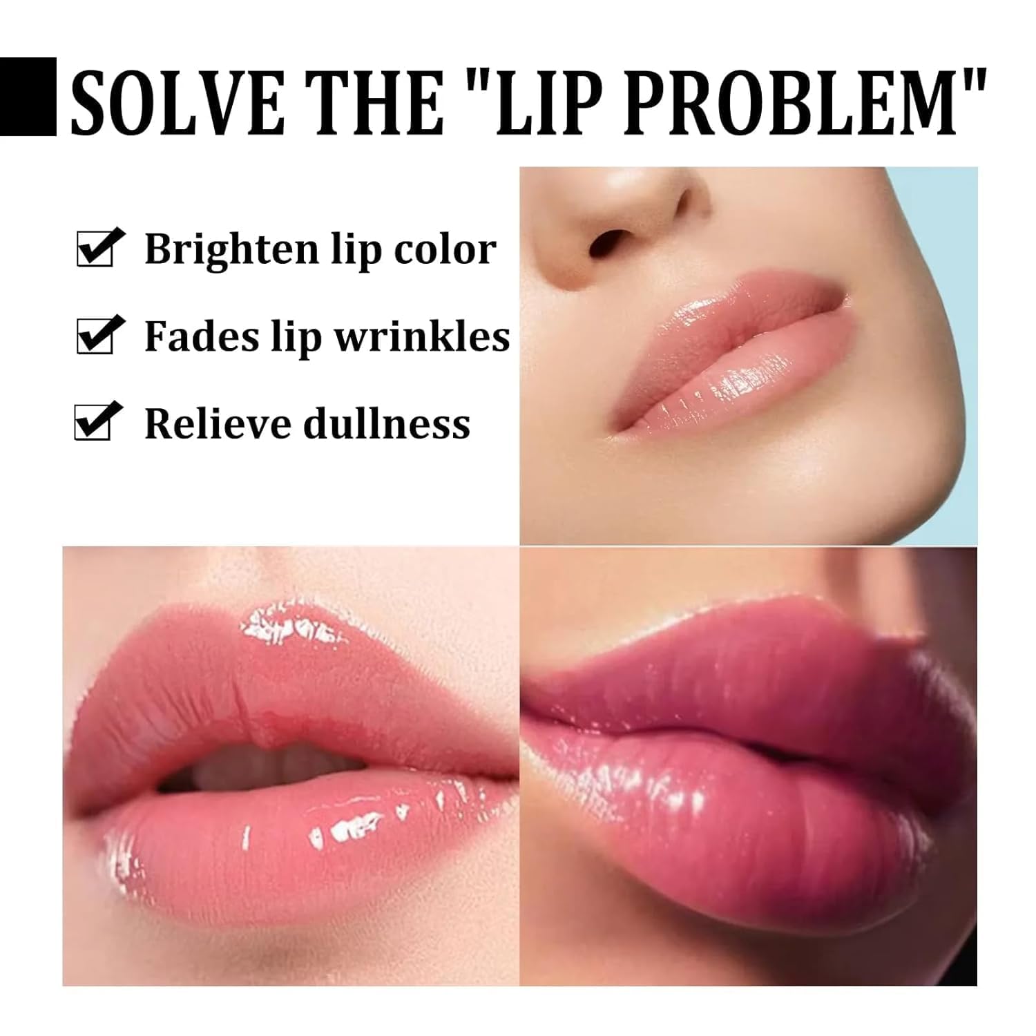Geekol lip treatment serum showing product benefits