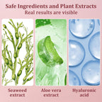 Close-up of hydrogel lip mask texture and shape
