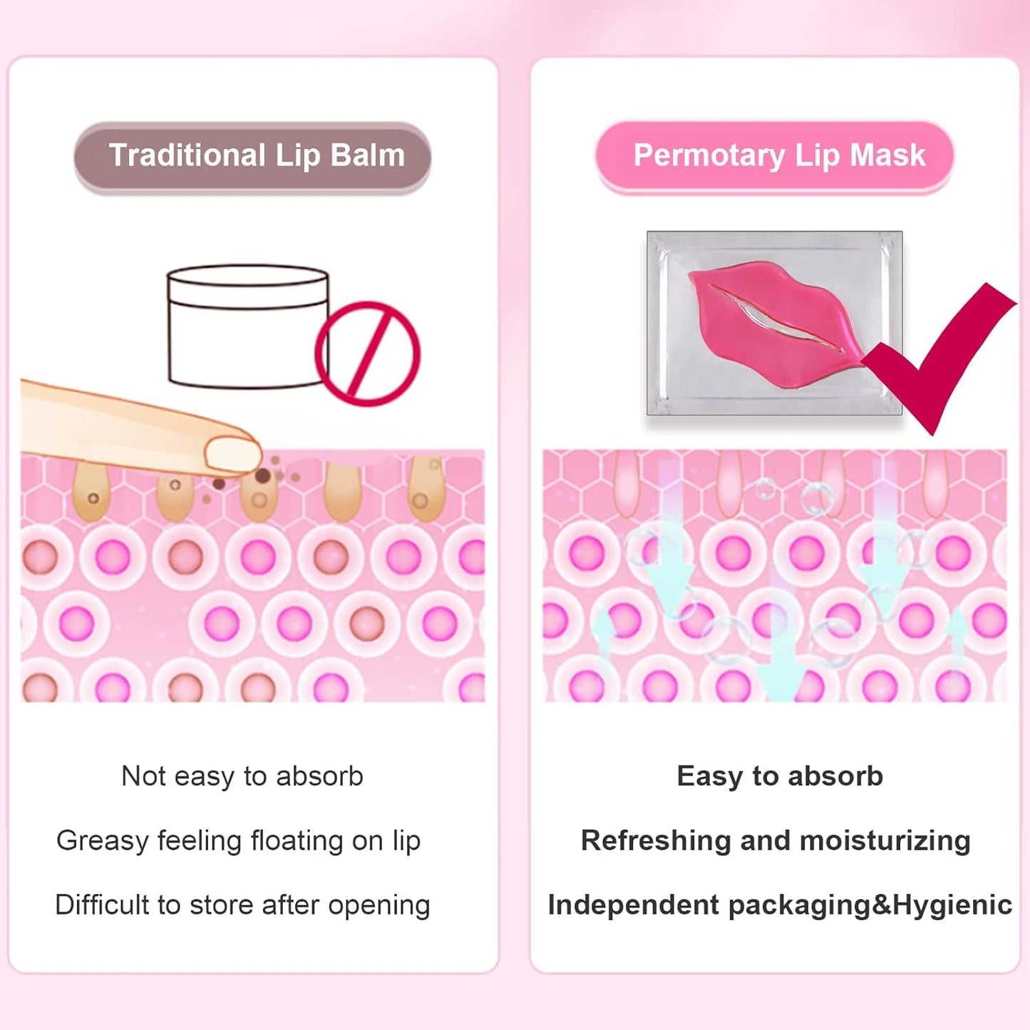Generic anti-aging collagen lip patch for daily skincare