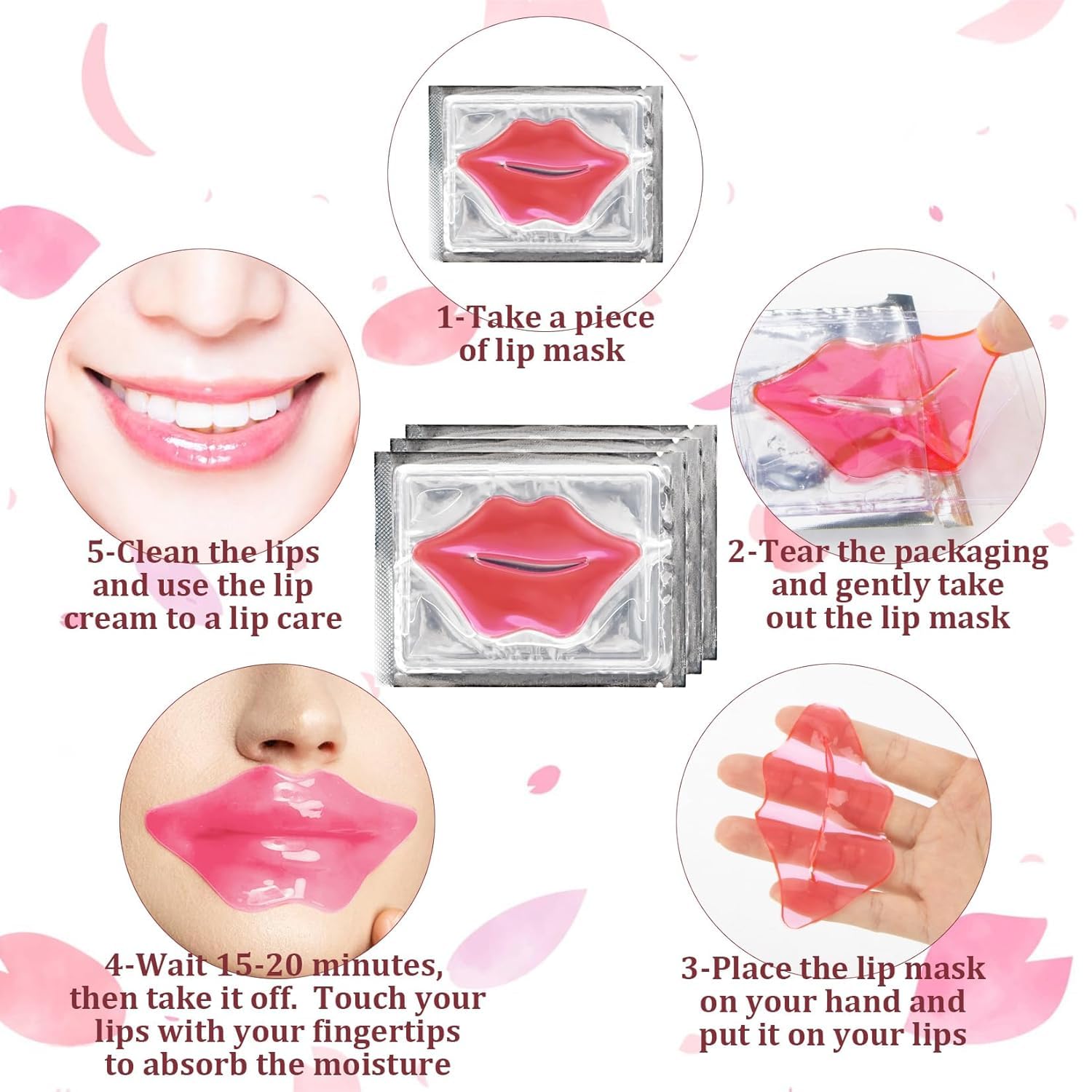 Generic travel-friendly collagen lip mask packaging