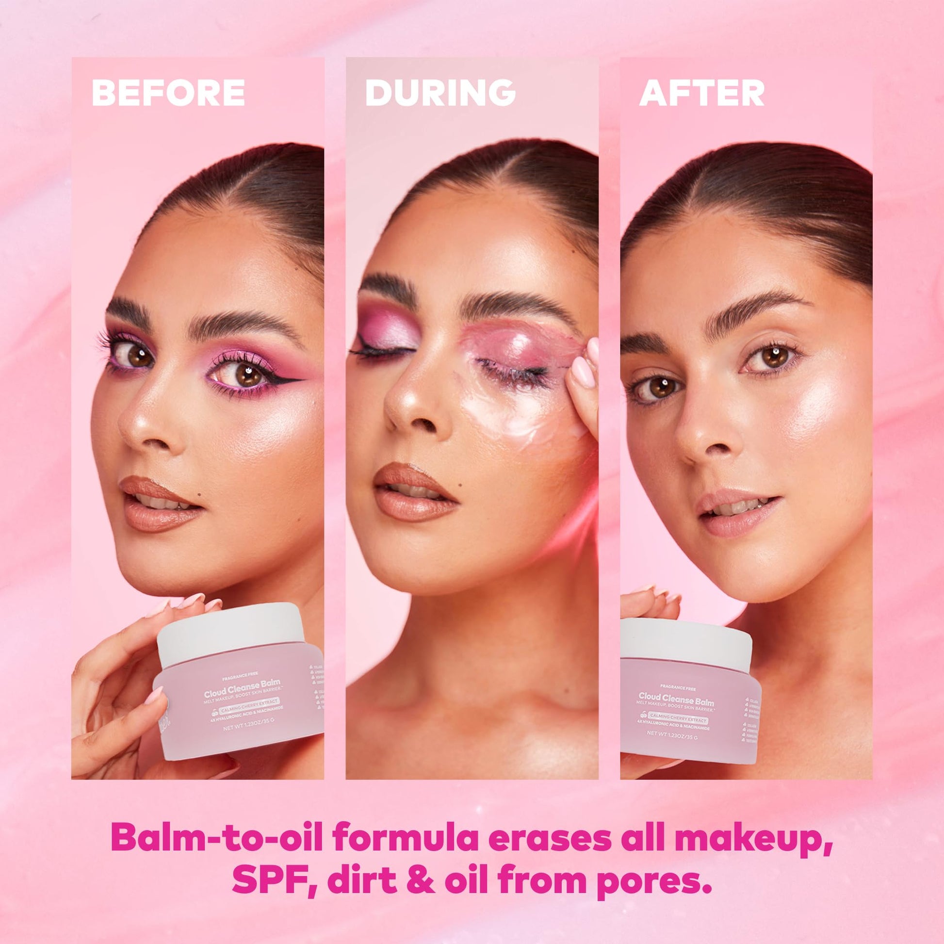 Side profile of MakeUp Eraser Cloud Cleanse makeup remover jar