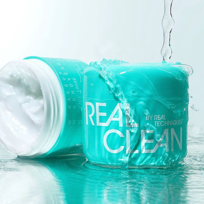 Real Techniques Real Clean skincare collection packaging details