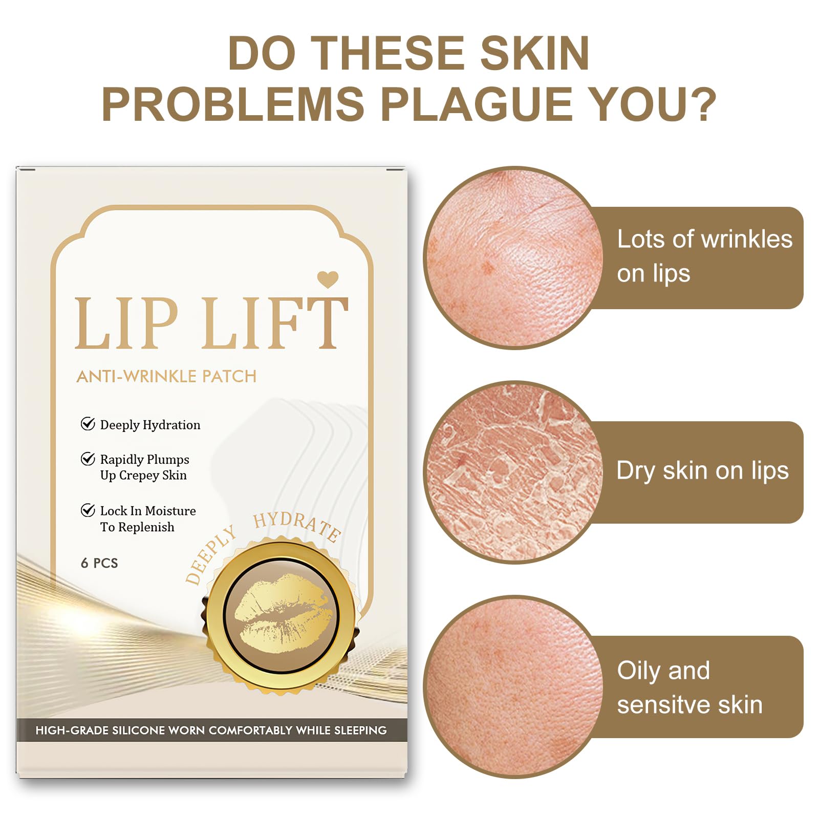 Vitashynx anti wrinkle lip tape application example
