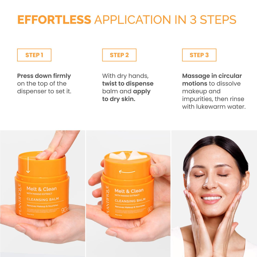 Plantifique mango cleansing balm twist dispensing mechanism