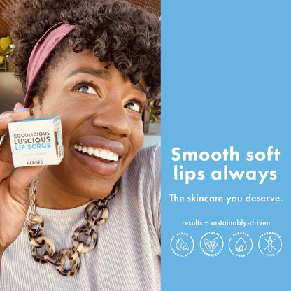 Handmade Heroes natural vegan lip exfoliator ingredients label