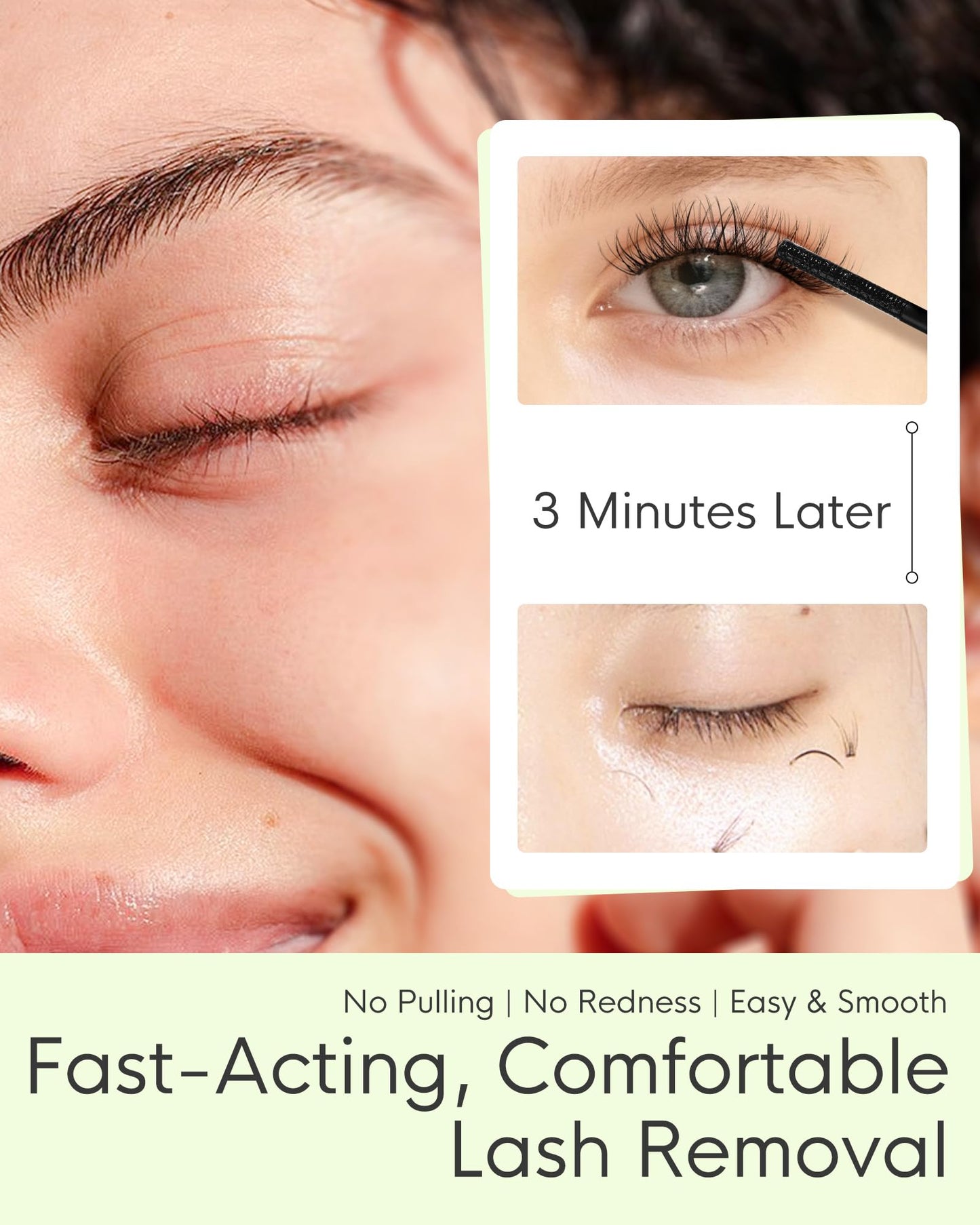 Applying Beyelian lash remover cream with micro brush