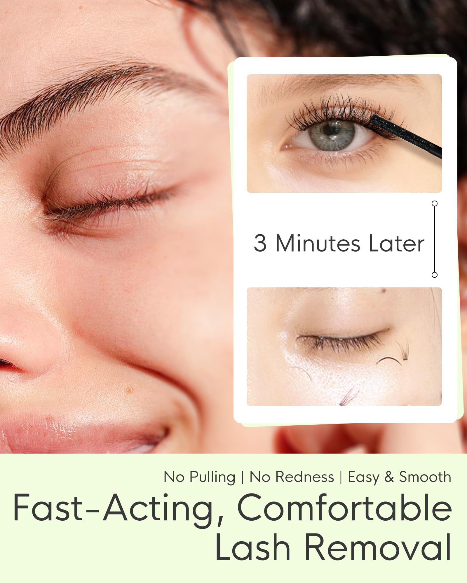 Applying Beyelian lash remover cream with micro brush