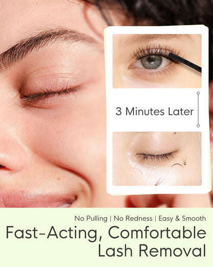 Applying Beyelian lash remover cream with micro brush