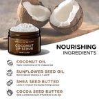 Brooklyn Botany coconut lip scrub side profile container view