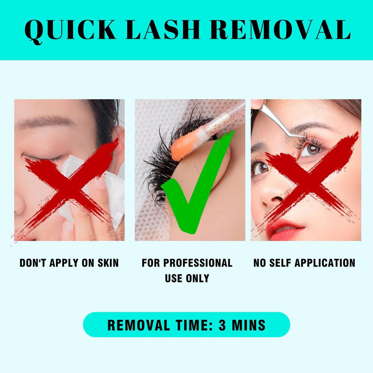 Vavalash sensitive skin eyelash remover label details